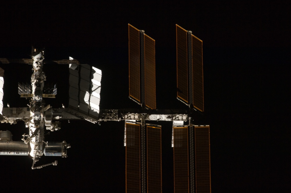 ISS during arrival of STS-127 Space Shuttle Endeavour