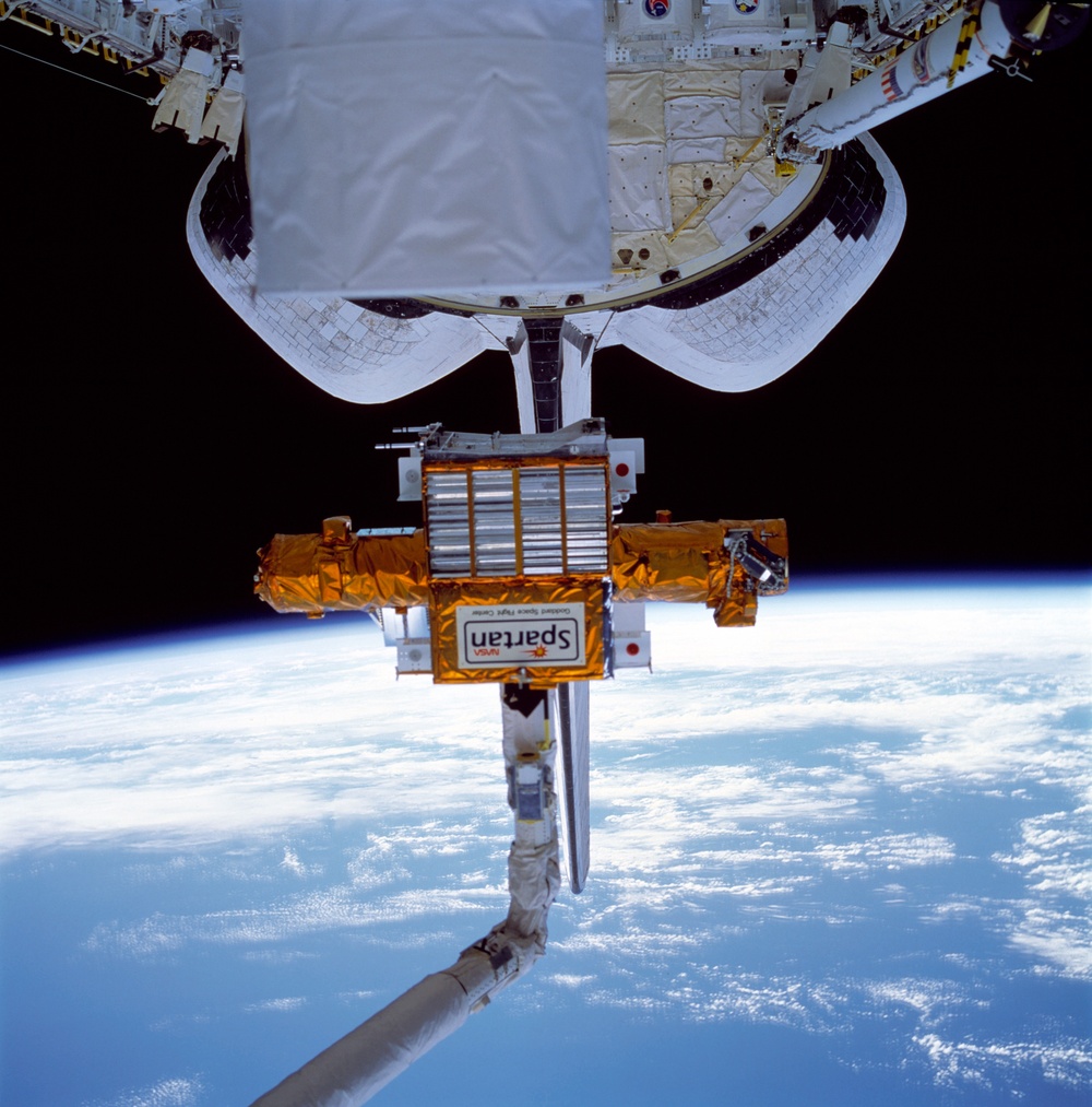 SPARTAN 201 in orbit