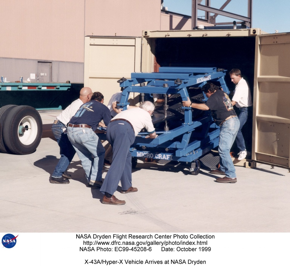 X-43A/Hyper-X Vehicle Arrives at NASA Dryden