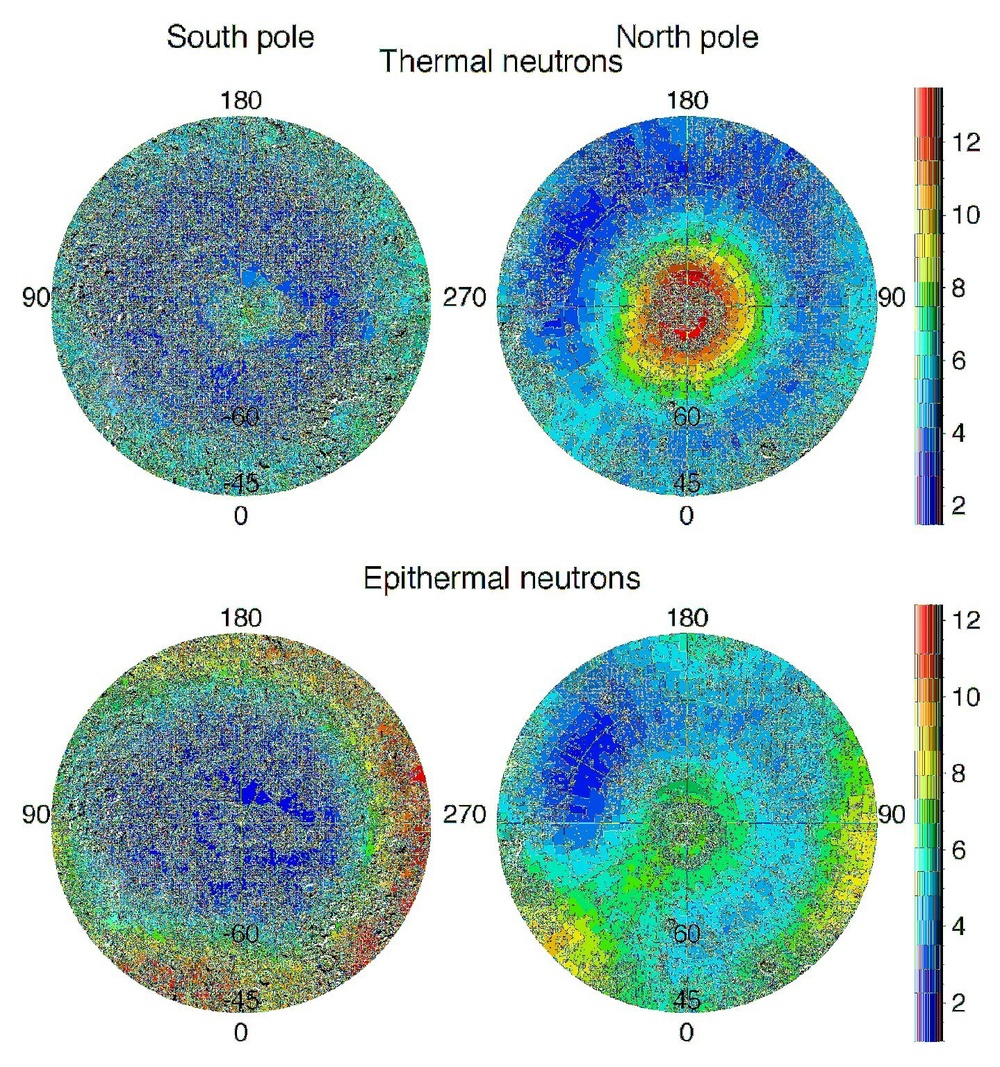 Polar Maps of Thermal and Epithermal Neutrons