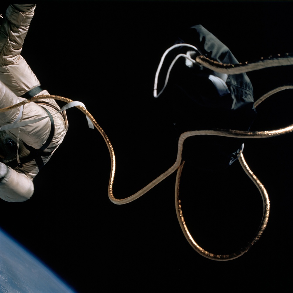 Gemini IV Mission Image - EVA over Texas