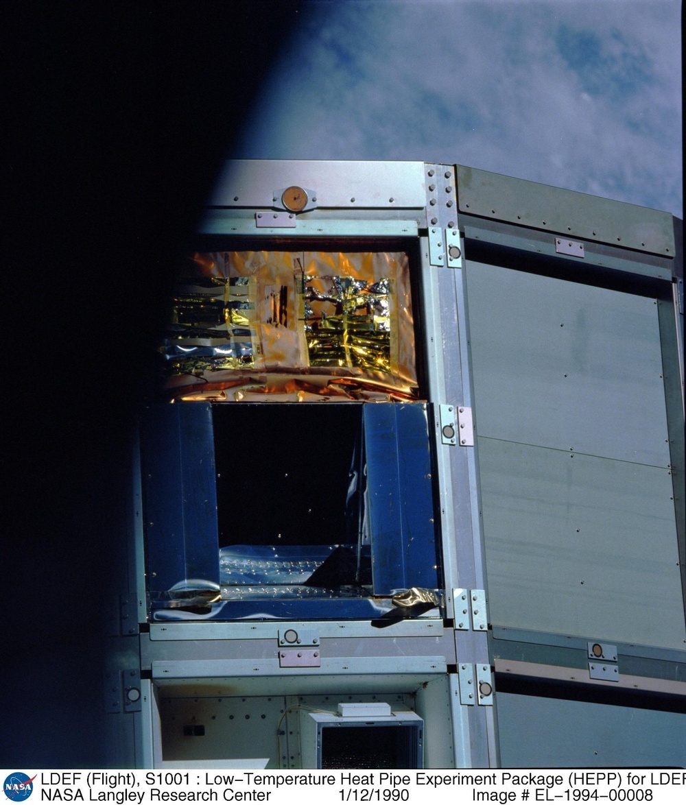 LDEF (Flight), S1001 : Low-Temperature Heat Pipe Experiment Package (HEPP) for LDEF, Tray F12