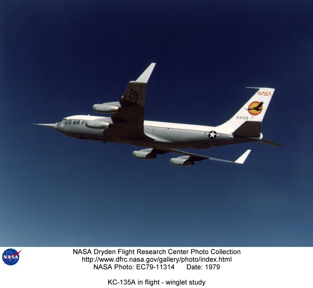 KC-135A in flight - winglet study