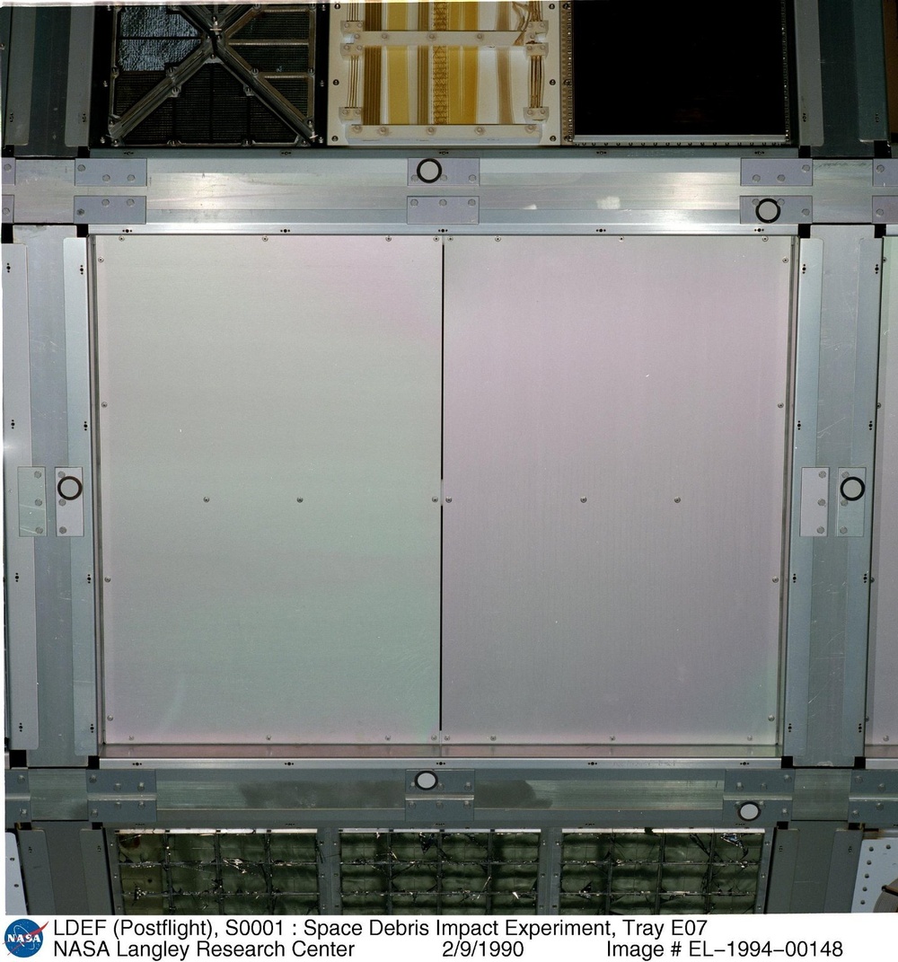 LDEF (Postflight), S0001 : Space Debris Impact Experiment, Tray E07