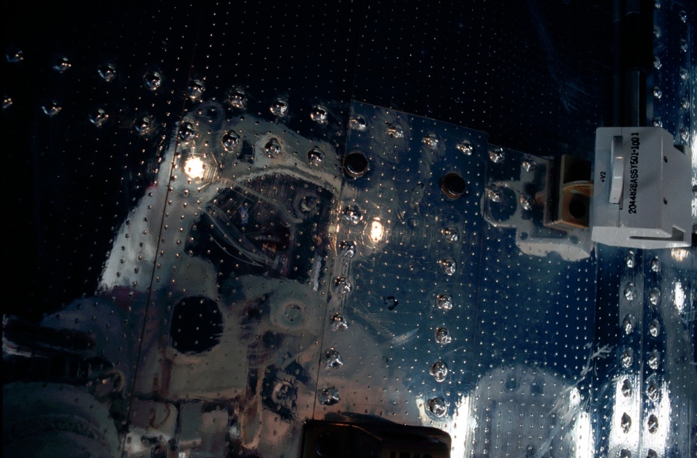 Reflection of MS Massimino on HST panel