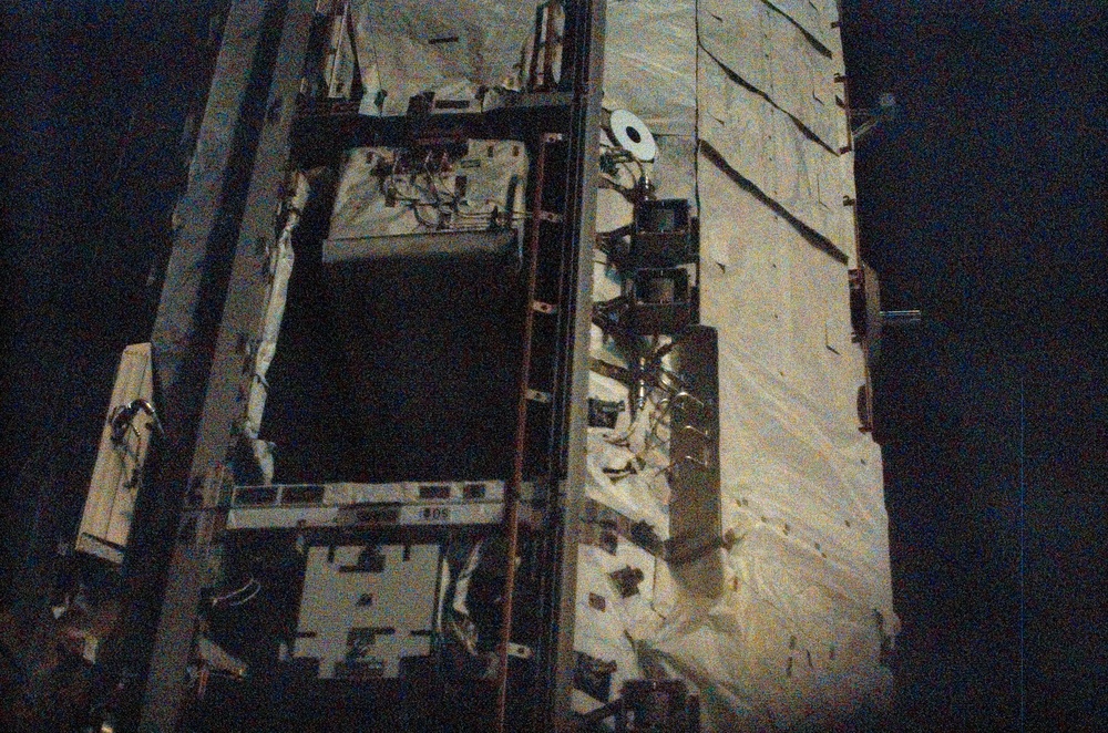 Dark view of Bay 8 on the P1 Truss taken during an ISS survey on STS-121 / Expedition 13 joint operations
