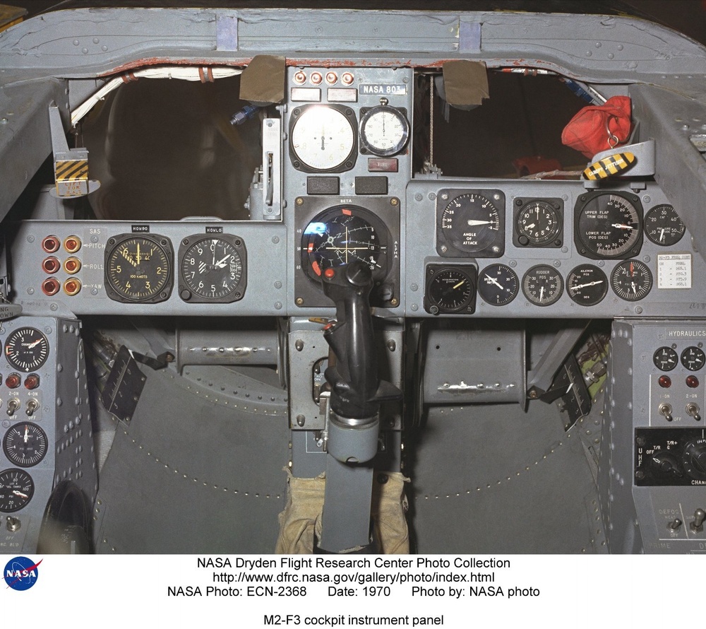 M2-F3 cockpit instrument panel