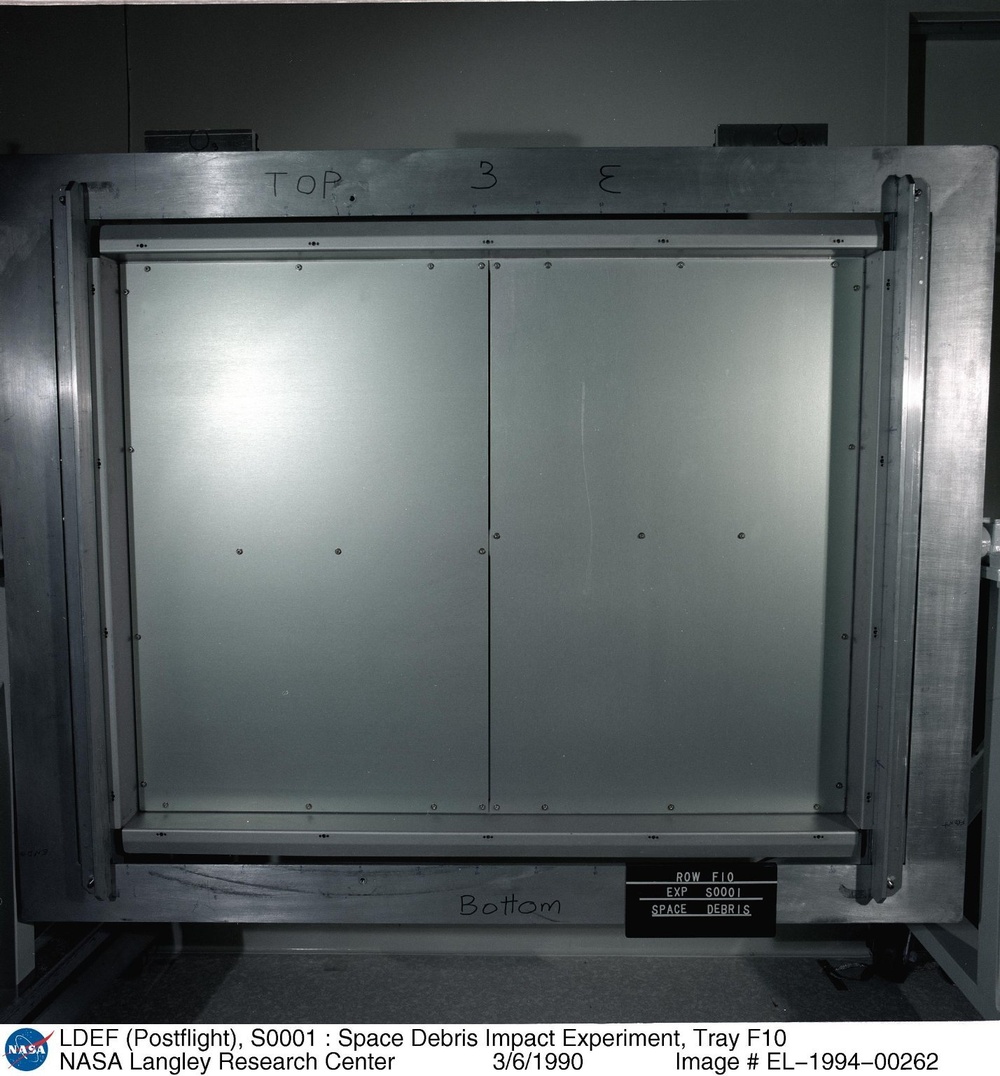 LDEF (Postflight), S0001 : Space Debris Impact Experiment, Tray F10