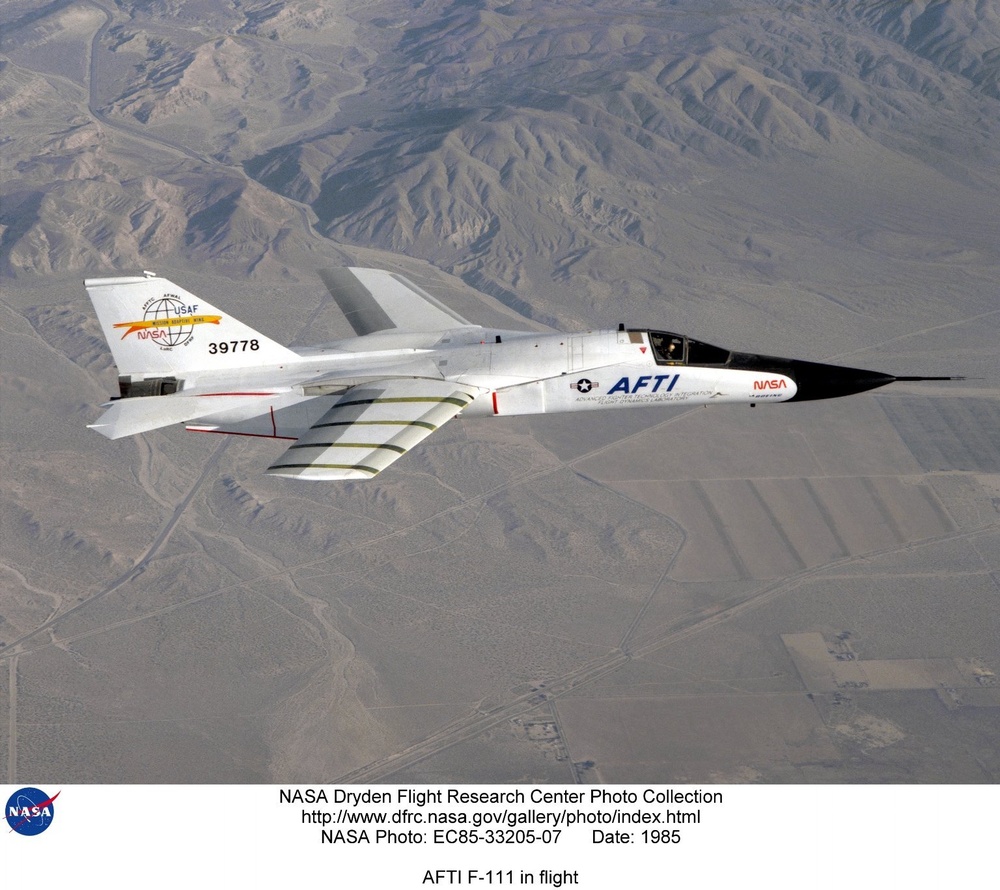 AFTI F-111 in flight