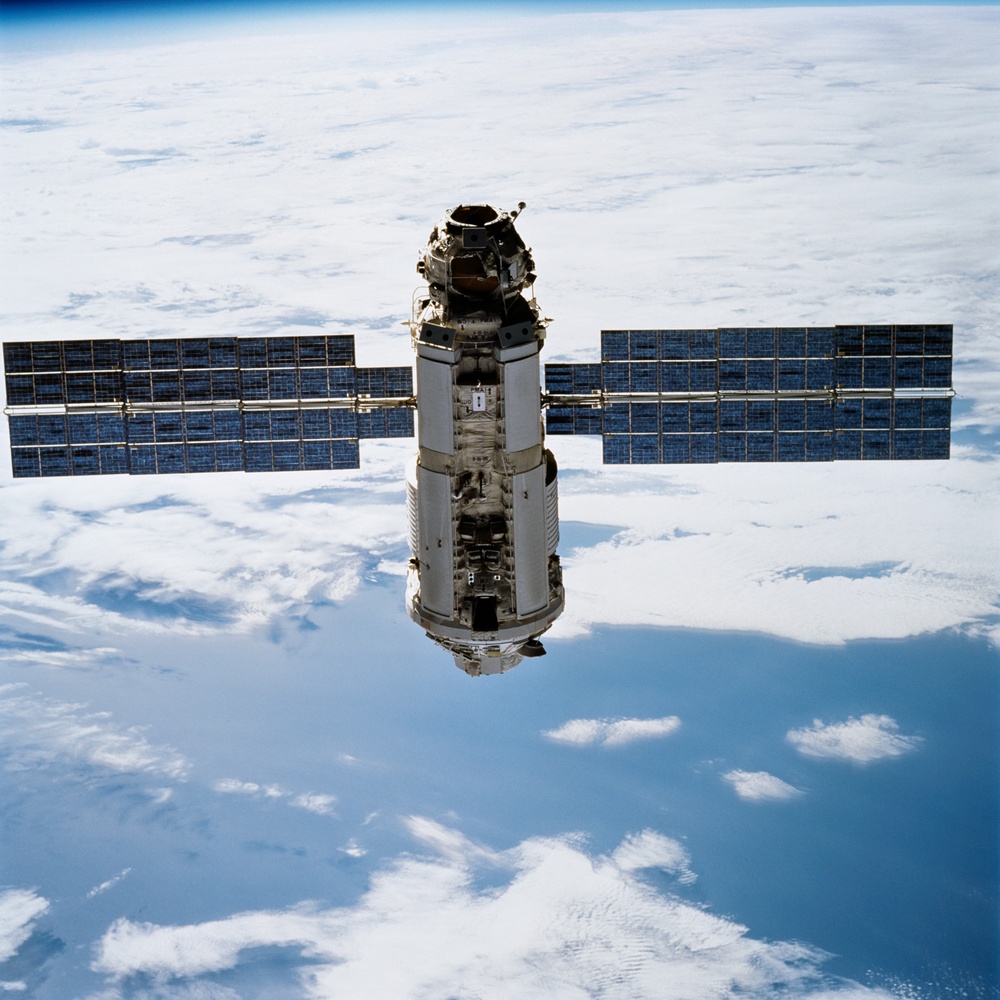 Various views of the FGB/Zarya module on approach to the Endeavour