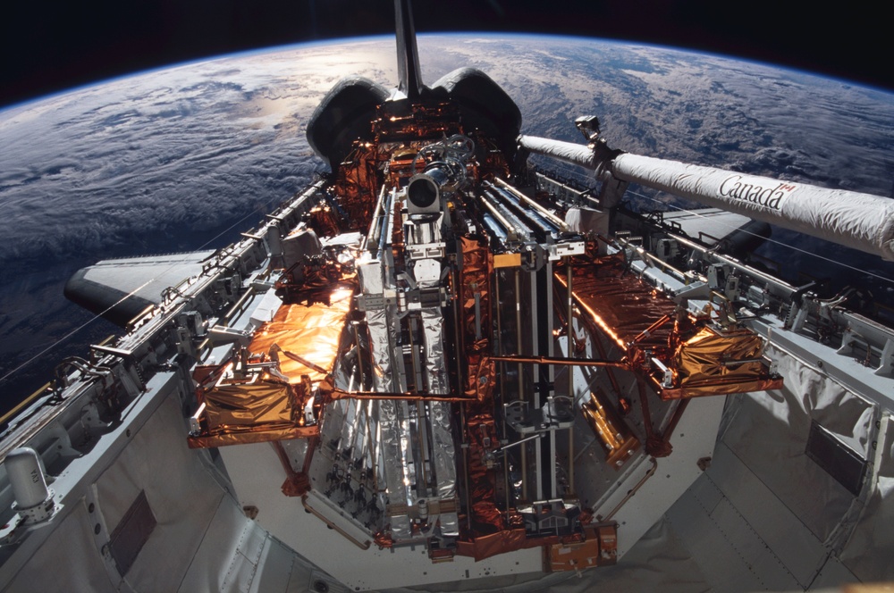 Empty payload bay prior to docking