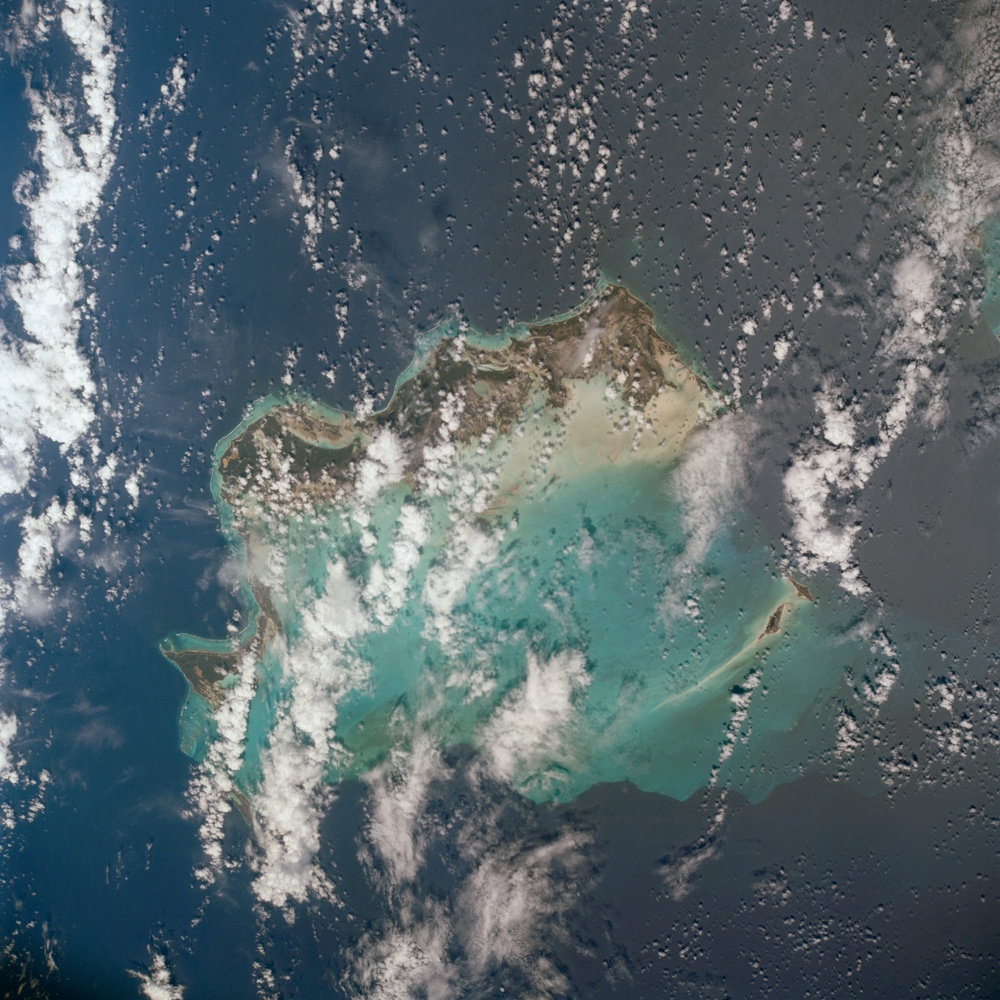 Earth observation image of the Bahamas taken during STS-100