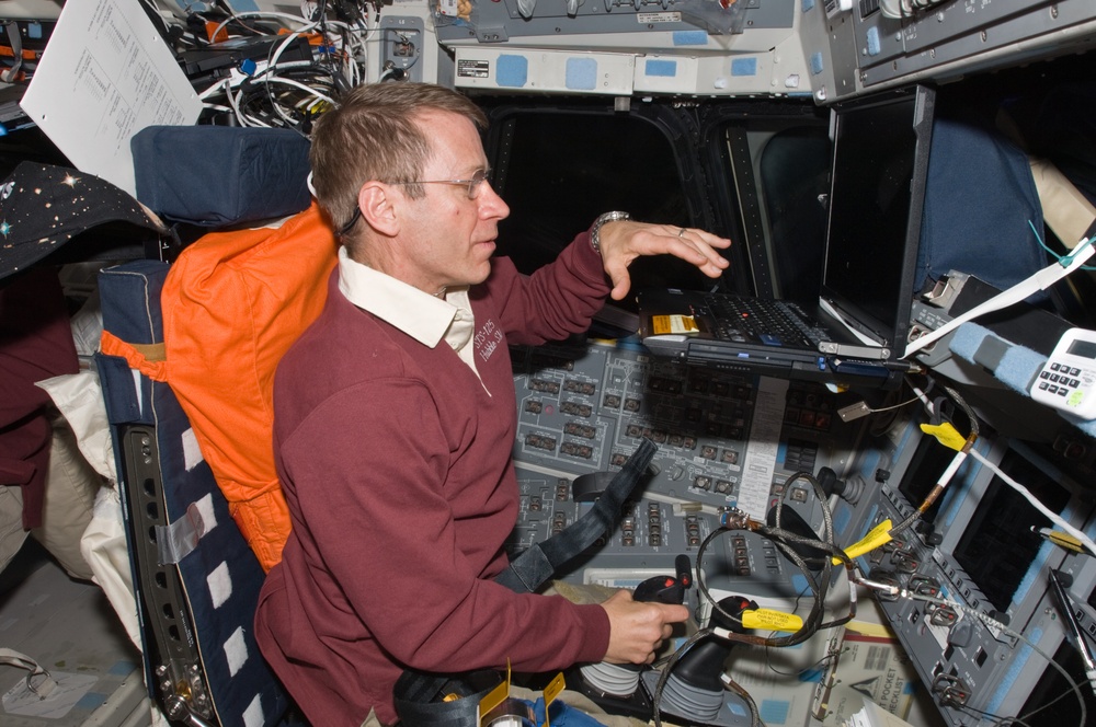 DVIDS - Images - View of Pilot Gregory Johnson working on the Flight Deck