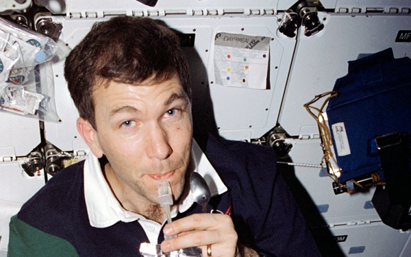 MS Barry and PLT Husband with drink packets on the middeck