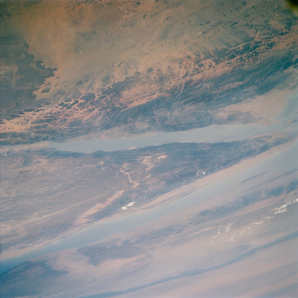 The Sinai Peninsula and Saudi Arabia taken from Atlantis during STS-106