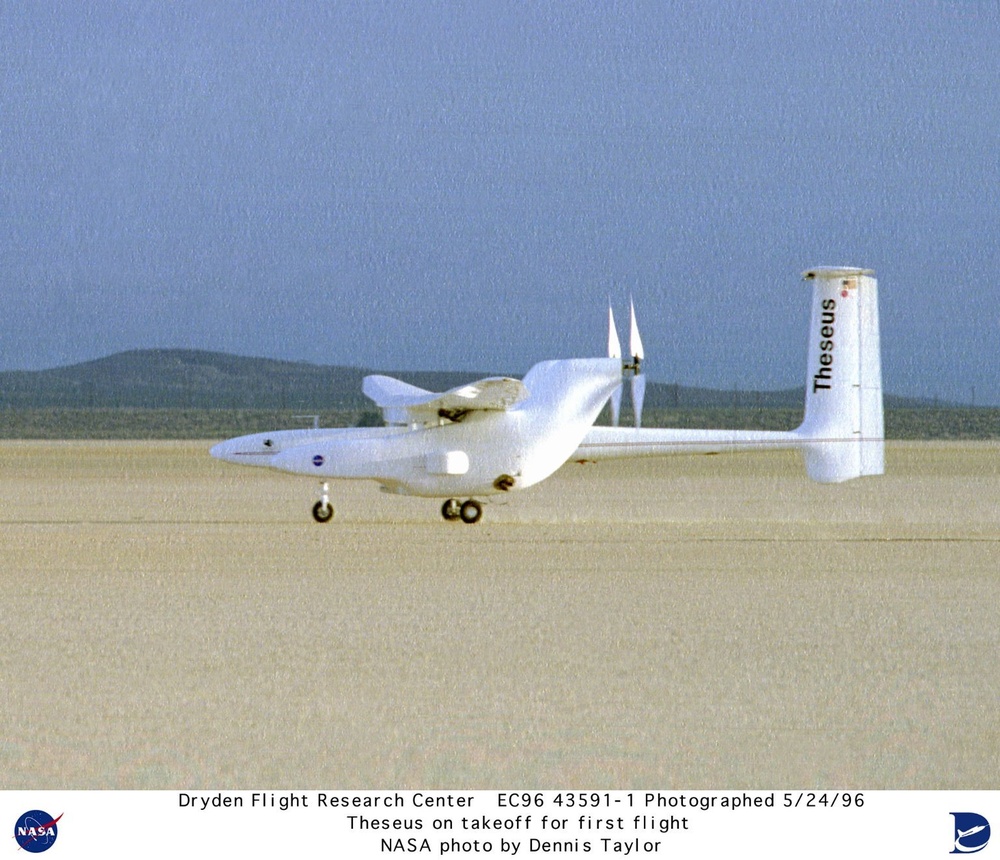 Theseus on Take-off for First Flight