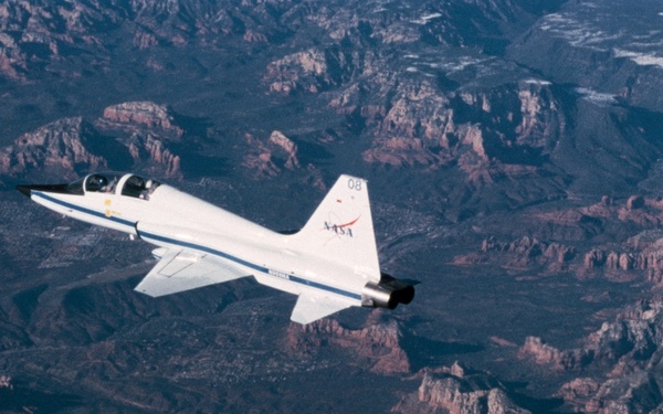Views of T-38 aircraft in flight