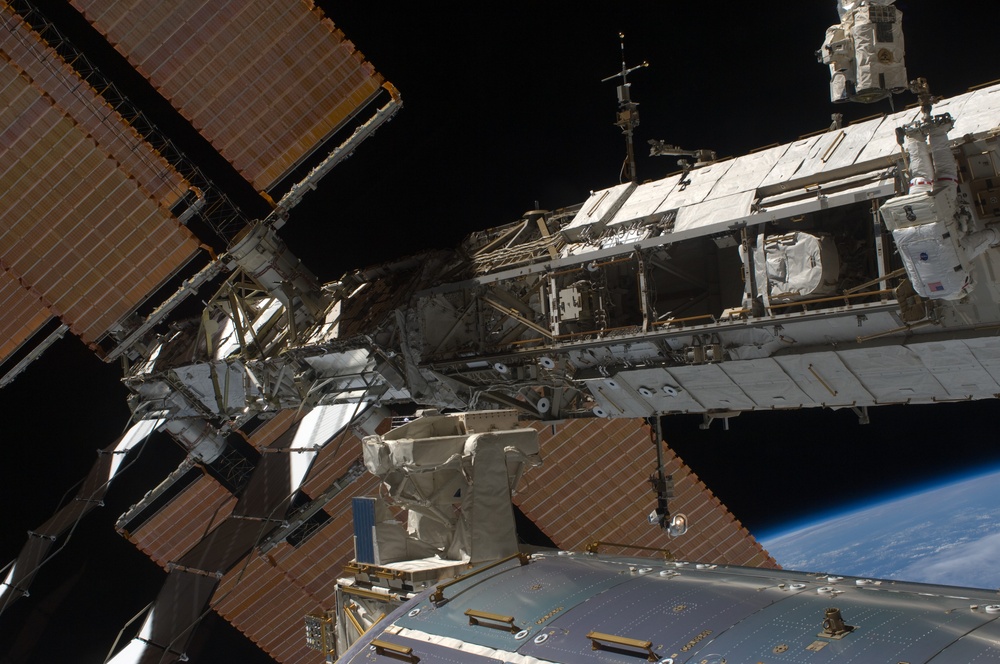 STS-119 Extravehicular Activity (EVA) 3 Crew and Equipment Translation Aid (CETA) Cart 2 Relocate OPS