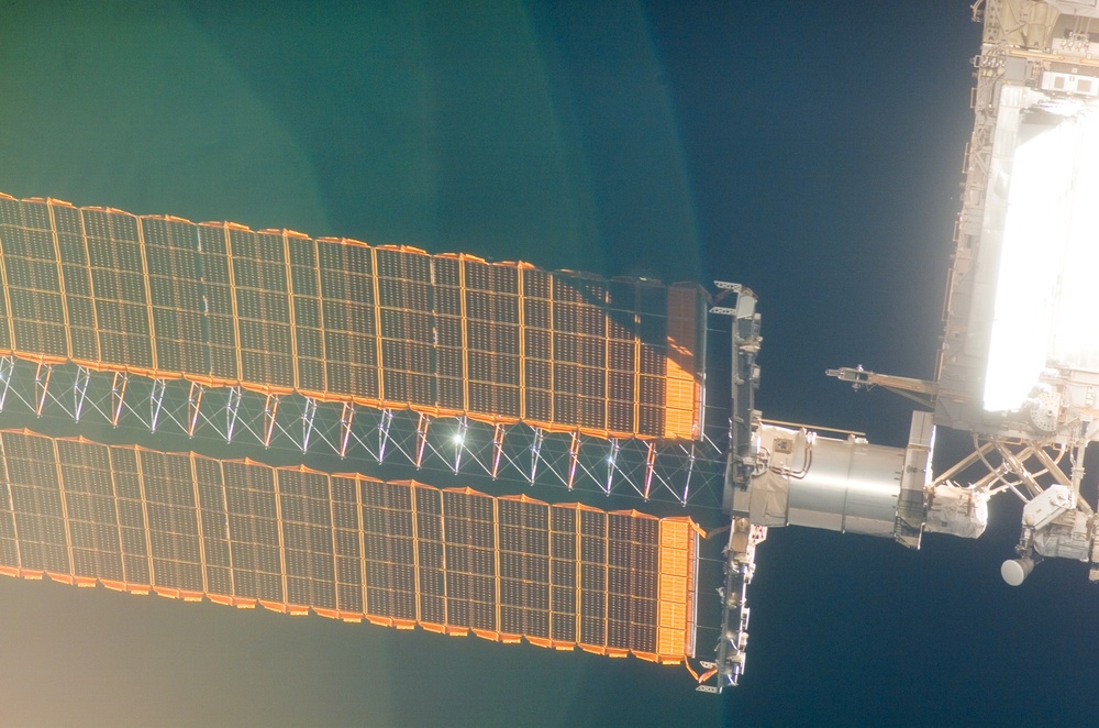 ISS during approach of the STS-115 Space Shuttle Atlantis