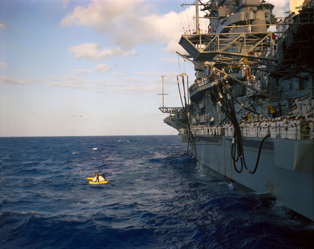 GEMINI-TITAN (GT)-III - RECOVERY OEPRATIONS (USS INTREPID)