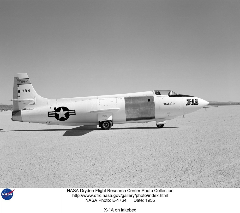 X-1A on lakebed