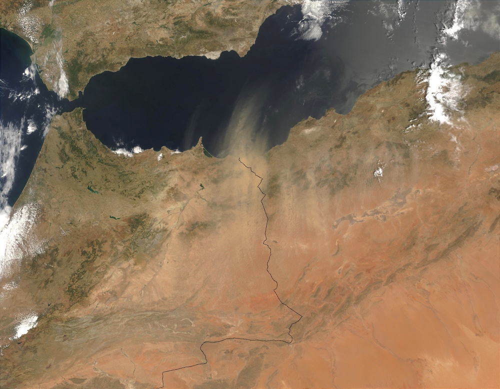 Dust Storm over Morocco and Algeria: Natural Hazards