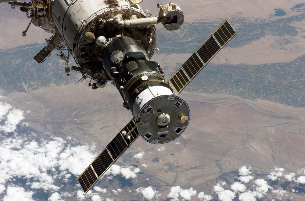 View of the ISS taken during flyaround by STS-114 crew