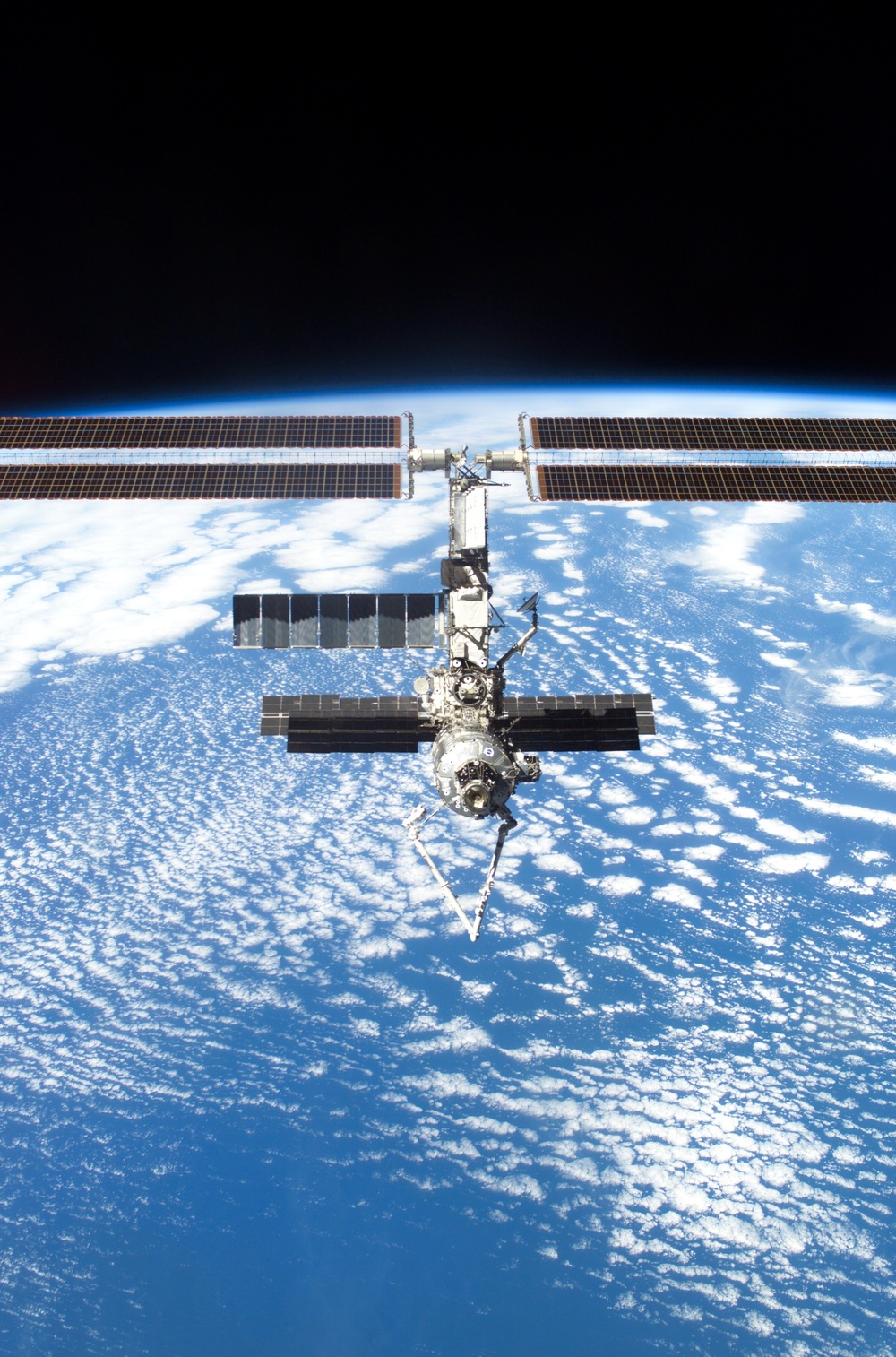 View of the ISS taken during final flyaround of STS-100