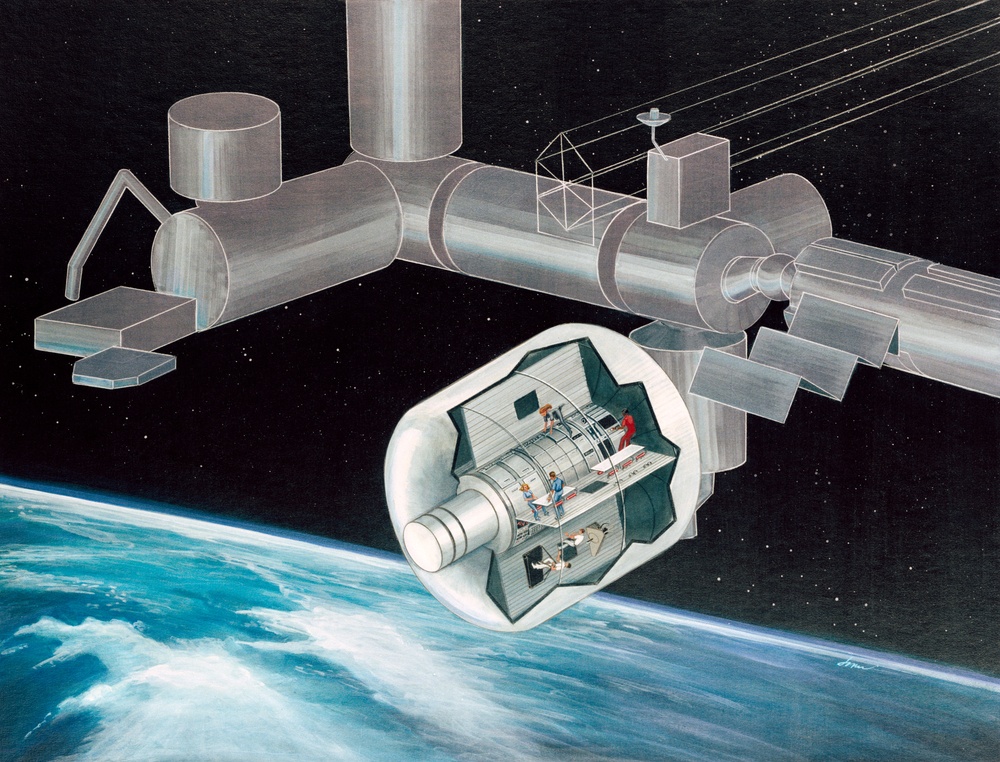 Artist's concept of a TransHAB prototype designed for travel to Mars