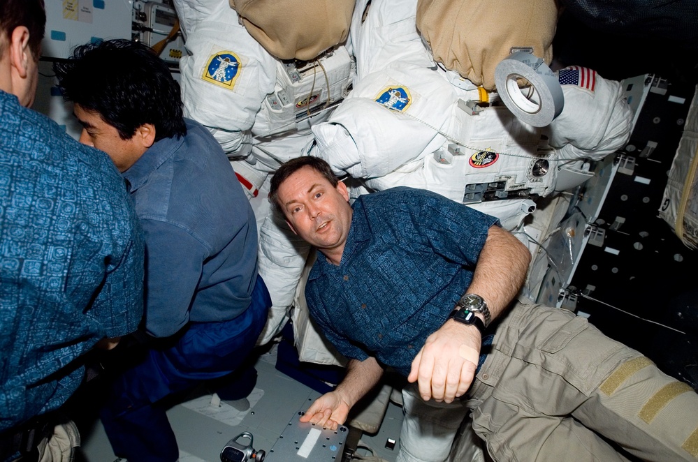 STS-123 Crewmembers in the MDDK during STS-123