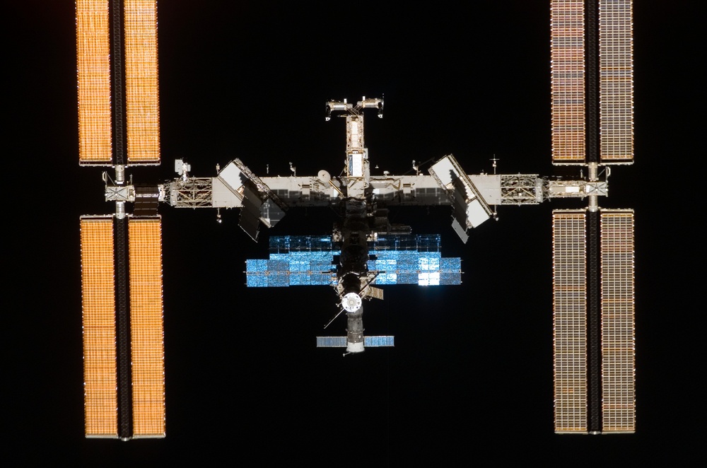 Exterior view of the ISS taken during the STS-118 Mission