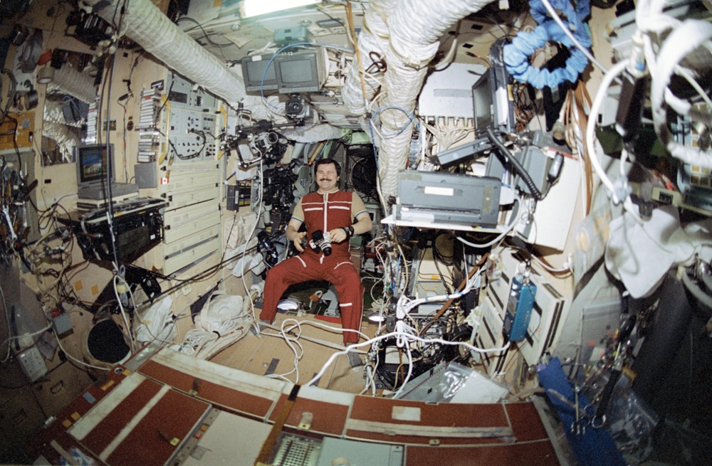 Crewmember activity in the Mir Space Station Base Block and Kvant-2 module