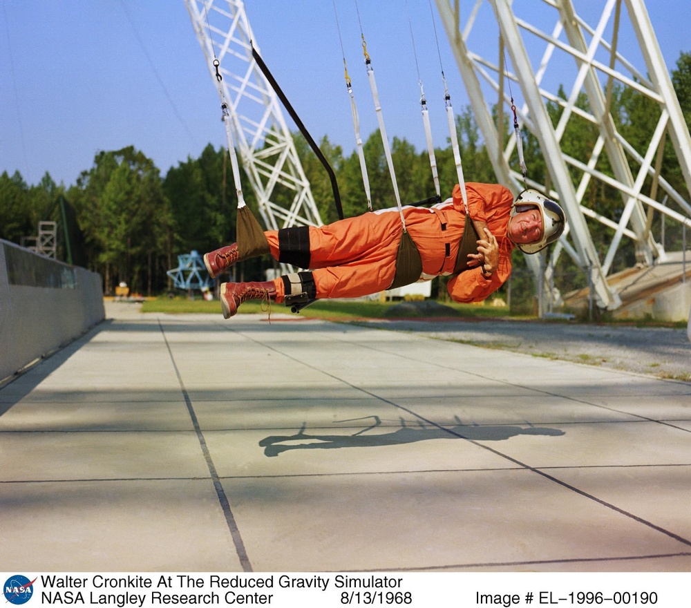 Walter Cronkite At The Reduced Gravity Simulator