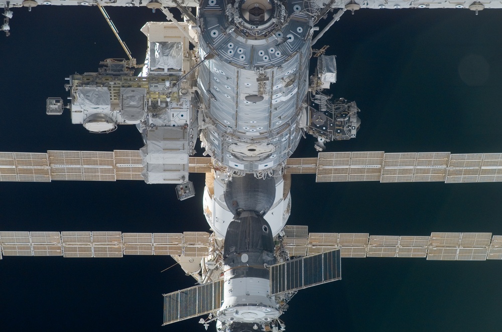 ISS during approach of the STS-115 Space Shuttle Atlantis