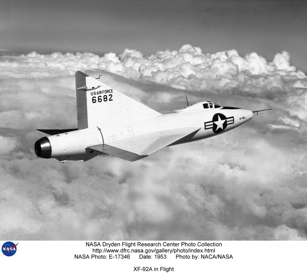 XF-92A in Flight