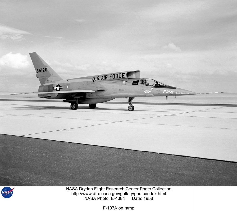 F-107A on ramp