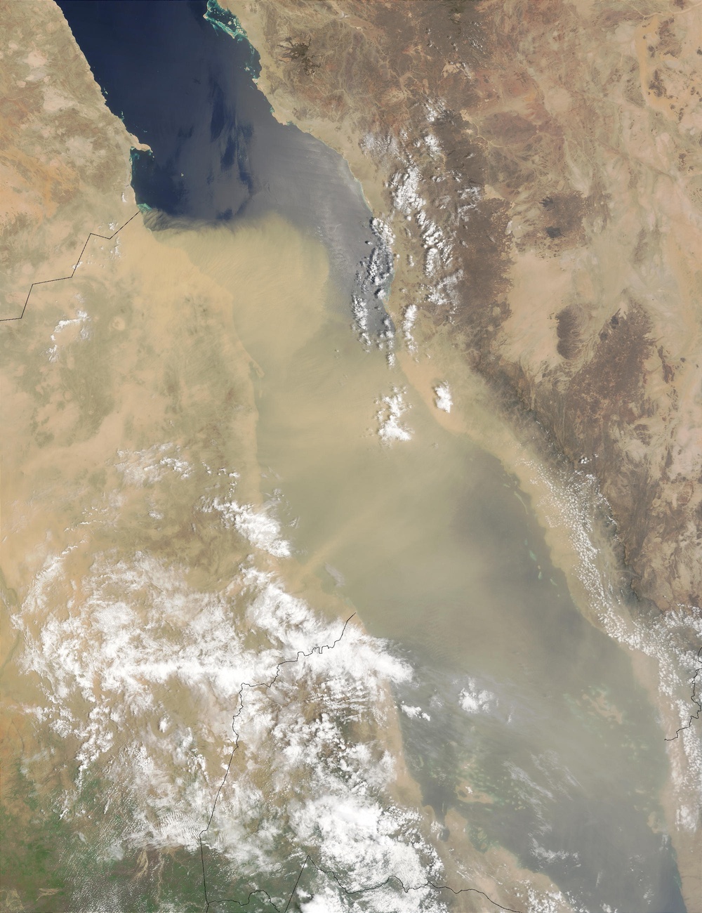 Dust Storm Over Red Sea: Natural Hazards