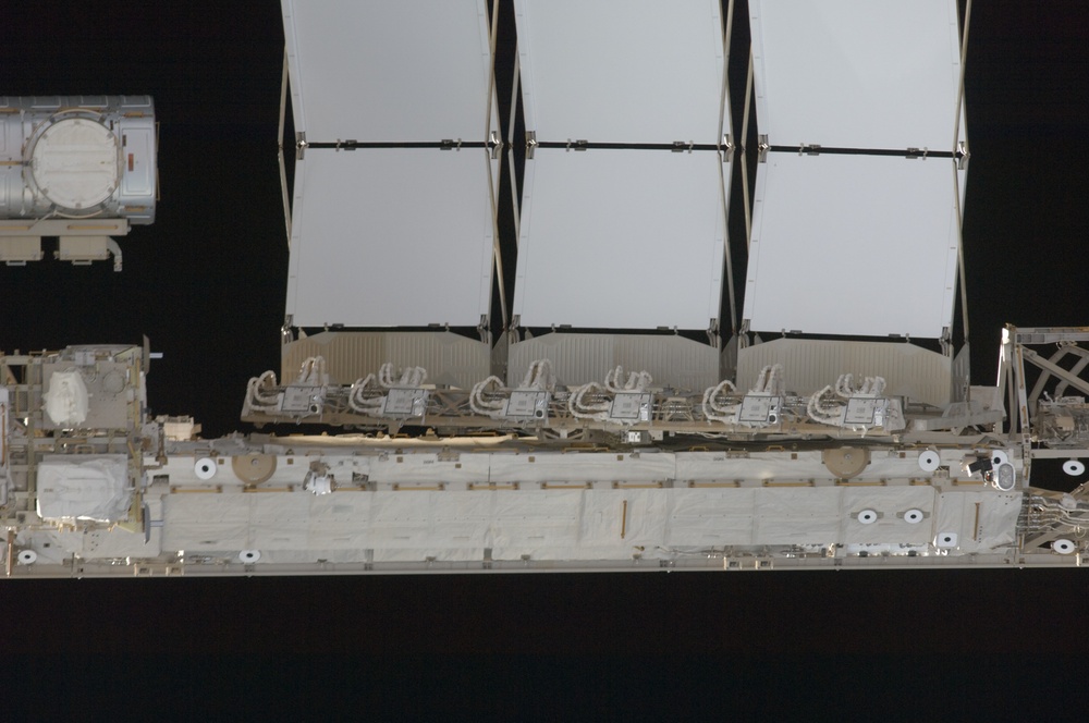 ISS during arrival of STS-127 Space Shuttle Endeavour