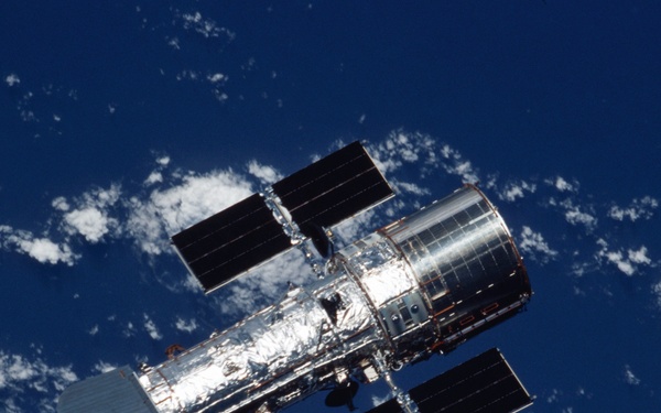 Deployed view of the Hubble Space Telescope