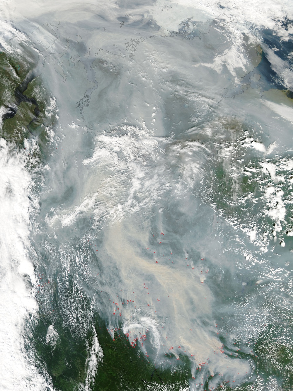 Fires North of Russia's Lake Baikal: Natural Hazards
