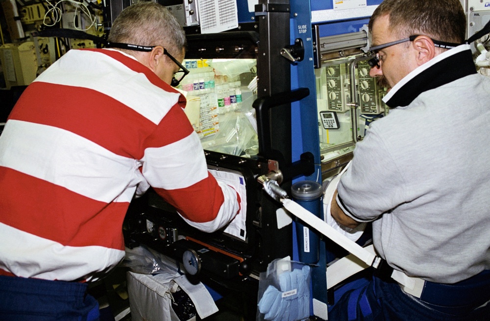 GPWS - Buckey and Williams wearing special glasses