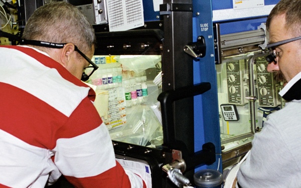 GPWS - Buckey and Williams wearing special glasses