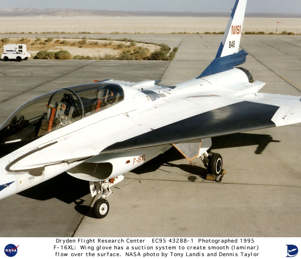 F-16XL Ship #2 SLFC - with wing glove on ramp