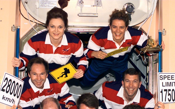 STS-96 crew in-flight portrait