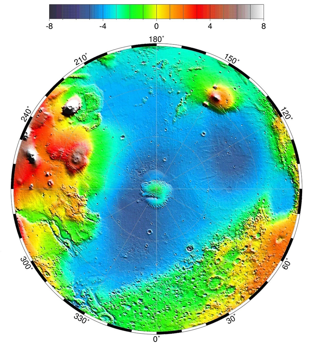 Lambert Equal-Area Projection of Pole-to-Equator