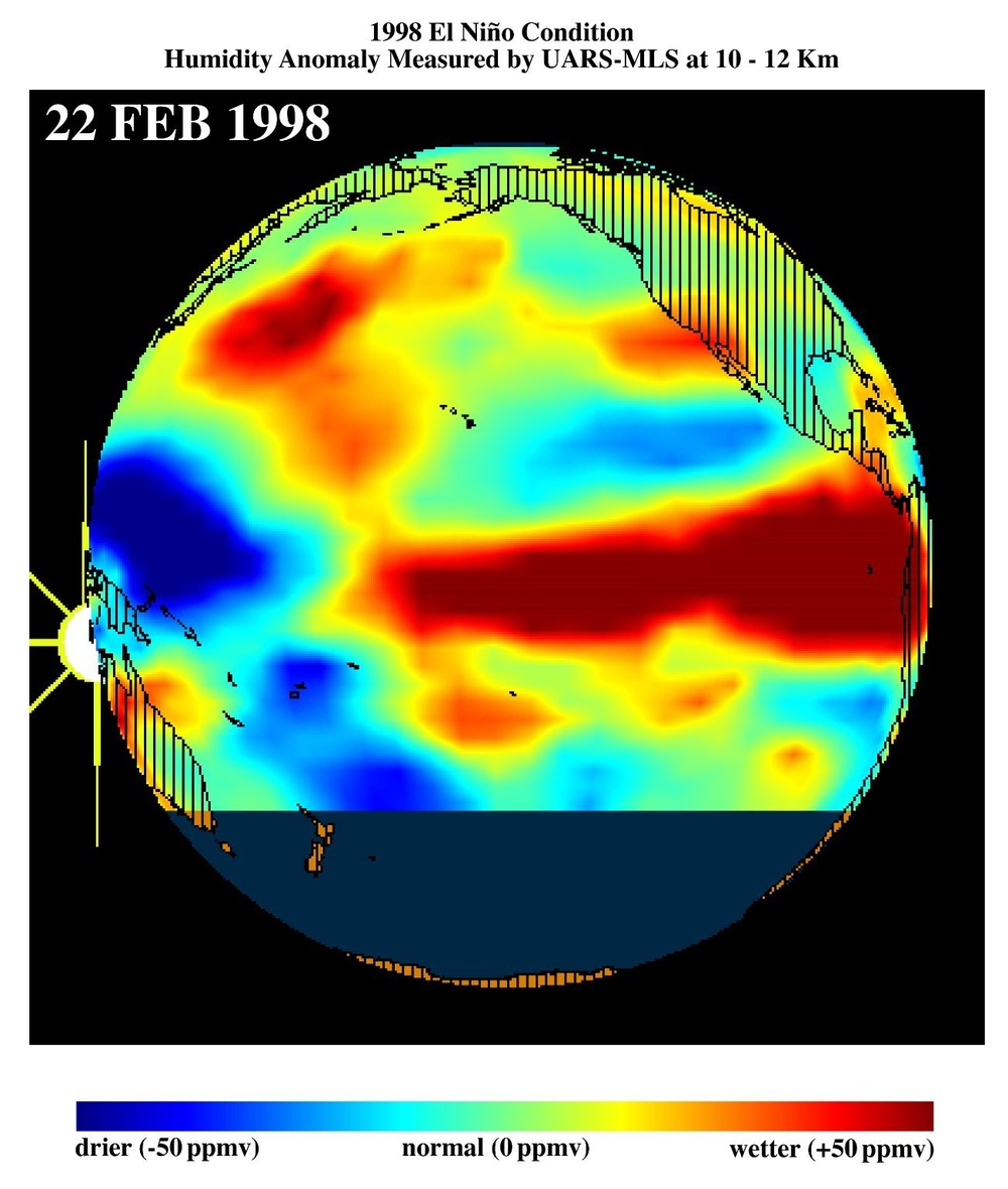 TOPEX/El Nio Watch - El Nio Moisture in the Atmosphere, February 22, 1998