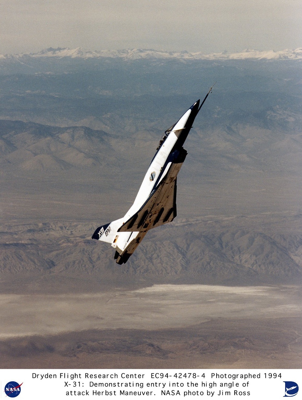 X-31 Demonstrating High Angle of Attack - Herbst Maneuver