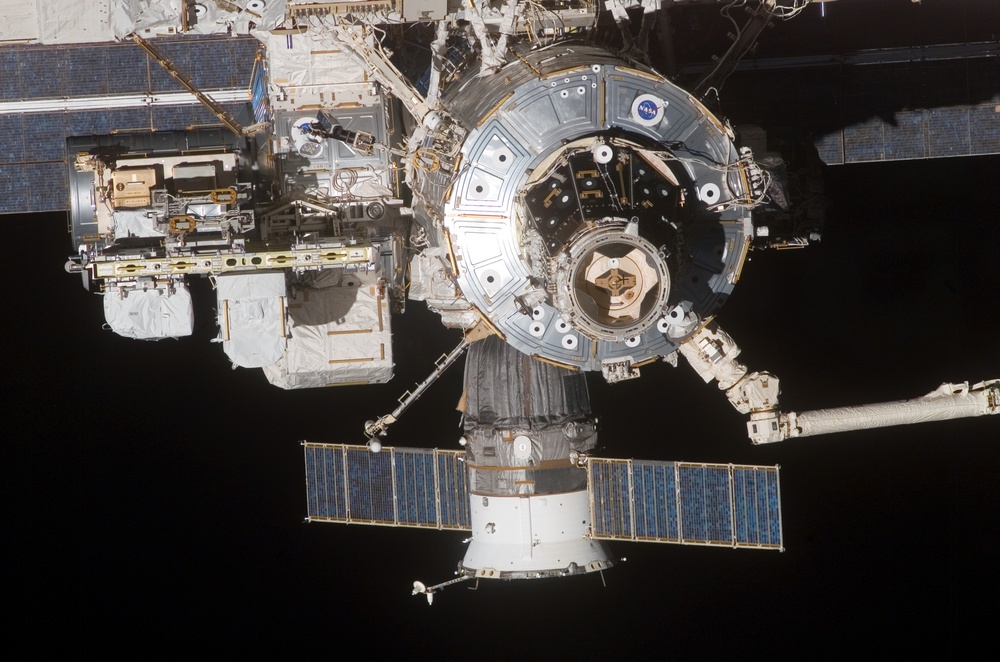 FWD view of the ISS taken during Undocking and Flyaround Operations for STS-114 LF1