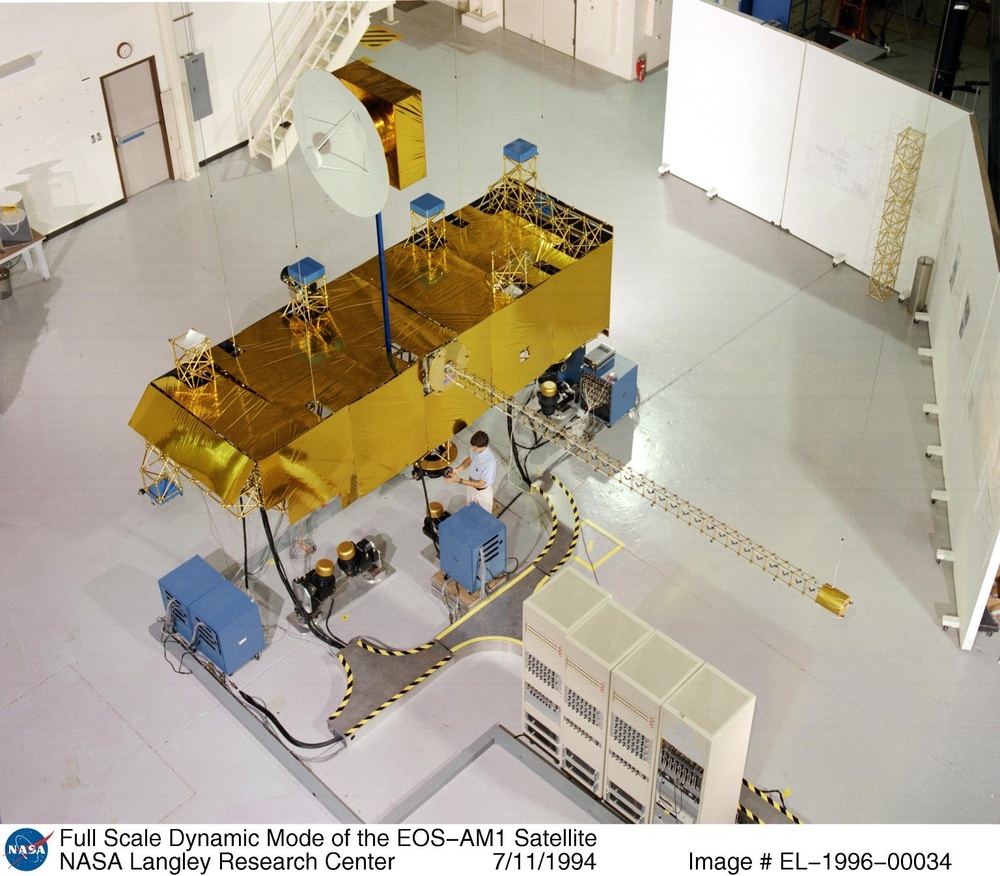 Full Scale Dynamic Mode of the EOS-AM1 Satellite