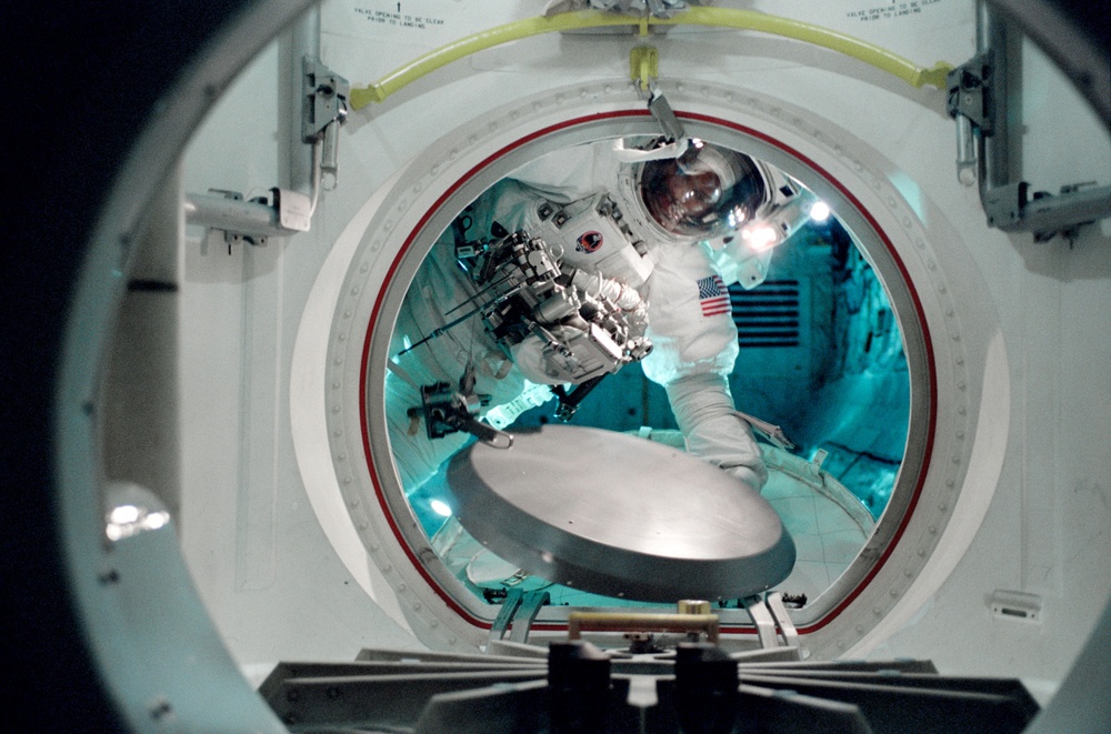 Curbeam during EVA 2